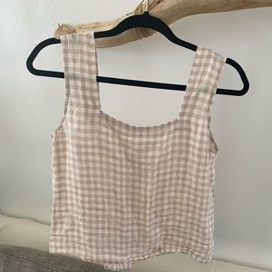 Esby Gina Top- Cafe Gingham